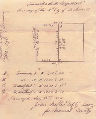 Photo of survey document