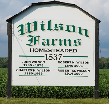 Photo of sign with ancestors' names