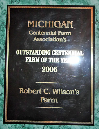 Michigan Centennial Farm Association as its Farm of the Year (2006)